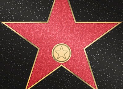 Image of the star at hollywood walk of fame