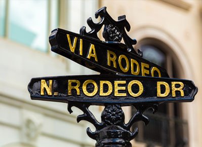 Image of the Rodeo drive sign
